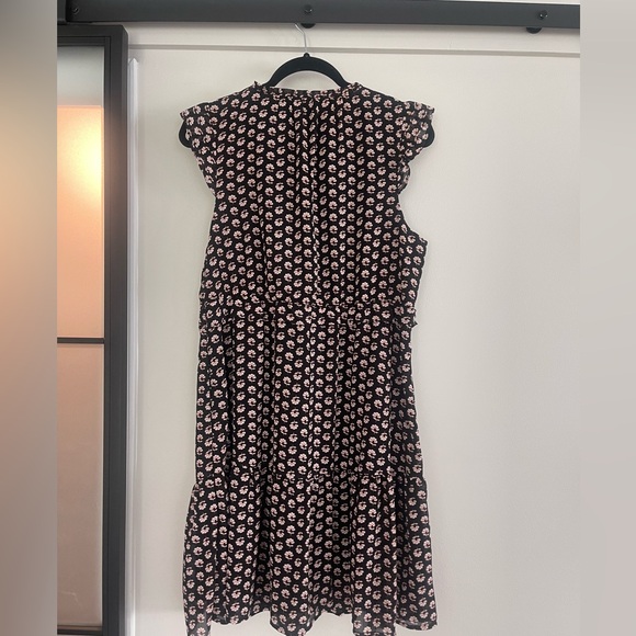 JCrew Flutter Sleeve Dress Black - Picture 2 of 2